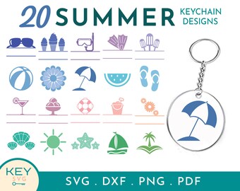 Beach Svg, Split Hello Summer Svg, Vacation Svg, Summer Vacation Svg, Keychain Svg, Summertime Svg, Summer Vibes Svg, Acrylic Keychain Svg