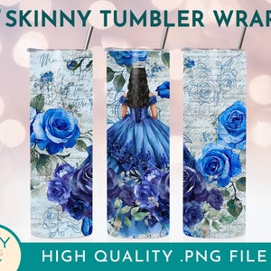 Mis Quince Skinny Tumbler Wrap Png 20oz, Quinceanera Tumbler Wrap, Seamless Sublimation Design, Birthday Girl Png, Quinceanera Favors