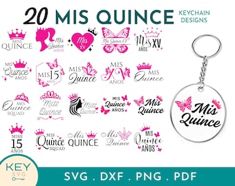 Mis Quince Anos, Xv Svg, Quinceañera Svg, Mis Quince Svg Bundle, Mis Quince Squad Svg, Birthday Girl Svg, Party Favors, Cut File For Cricut