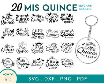 Mis Quince Anos, Xv Svg, Quinceañera Svg, Mis Quince Svg Bundle, Mis Quince Squad Svg, Birthday Girl Svg, Party Favors, Cut File For Cricut