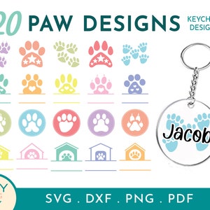Paw Print Svg, Split Dog Svg, Hond Moeder Svg, Hondenliefhebber Svg, Acryl Sleutelhanger Svg, Puppy Svg, Sleutelhanger Svg Ronde, Sleutelhanger Patroon Svg, Cirkel