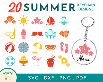 Beach Svg, Hello Summer Svg, Vacation Svg, Summer Vacation Svg, Keychain Svg, Summertime Svg, Summer Vibes Svg, Acrylic Keychain Svg