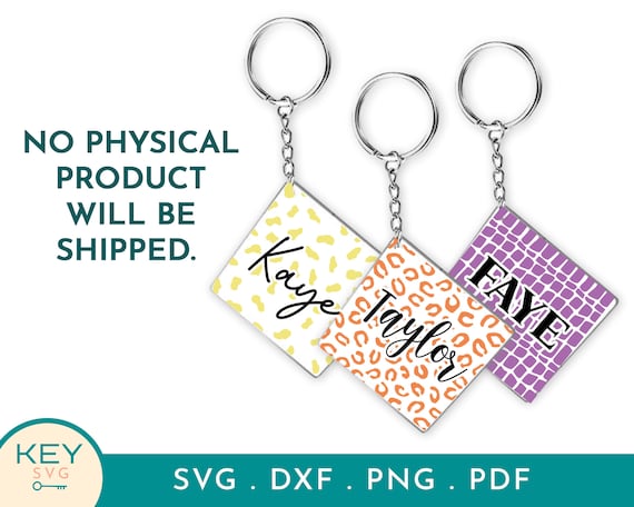 Square Svg Designs, Square Keychain Svg, Animal Print Square Svg Designs, Square Keychain Svg, Animal Print