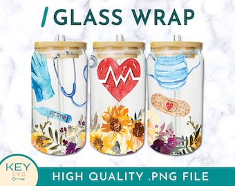 Doctor Tumbler Wrap Png, Medical Tumbler Sublimation Glass Can Wraps 16oz / 20oz, Cold Cup Wrap, Nurse Wrap Png, Nurse Tumbler Design