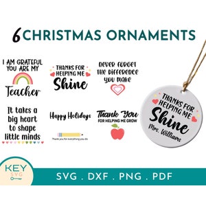 Lehrer Wertschätzung Sublimation Ornament Png, Weihnachtsverzierung Png, Lehrer Regenbogen Png, Lehrer Leben SVG, Lehrer Ornament, Erzieher SVG