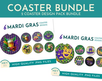 Mardi Gras sublimatie Coaster ontwerpen PNG, Mardi Gras auto Coasters PNG, Mardi Gras decor, Mardi Gras koffie Coasters, ronde oorbellen PNG