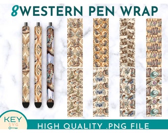 Western Pen Wraps Png, Cute Cowgirl Bookmark Png, Cowgirl Sublimatie Ontwerpen, Bookmark Set, Cowboy Laarzen Png