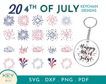 Fourth Of July Svg, Fireworks Svg, 4th Of July Svg, Independence Day Svg, Veteran's Day Svg, Memorial Day Svg, Acrylic Keychain Svg