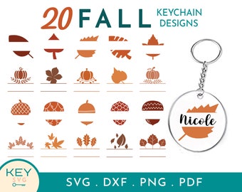 Split Hello Fall Svg, Autumn Svg, Fall Leaves Svg, Fall Sign Svg, Hello Pumpkin Svg, Thanksgiving Svg, Acrylic Keychain Svg, Round Keychain