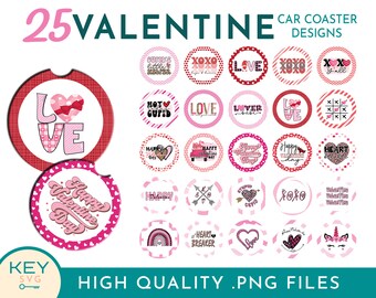 Valentine's Day Car Coaster Png, Coaster Png, Valentines Day Png, Valentines Coasters, Car Coaster Design, Car Coaster Template, Coaster Png