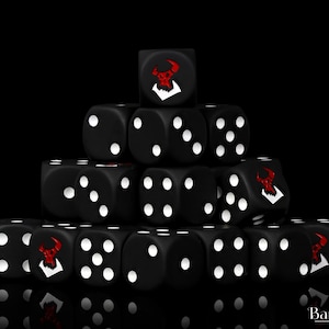 Premium Black Orcs Dice | Resin Wargaming Dice | 16mm or 12mm