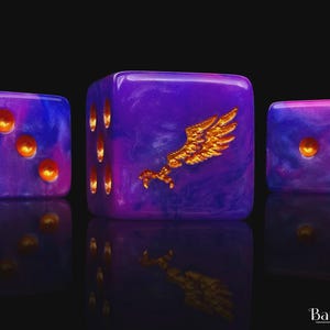 Premium Children of Profligacy Dice | Resin Wargaming Dice | 16mm Dice | Gold