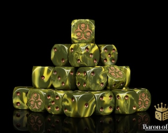 Diseased Dice | Resin Wargaming Dice | 16mm or 12mm