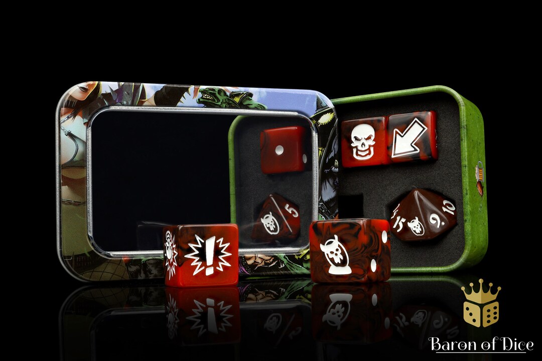 Chaos Red, Blood Bowl Compatible Dice Set - Etsy