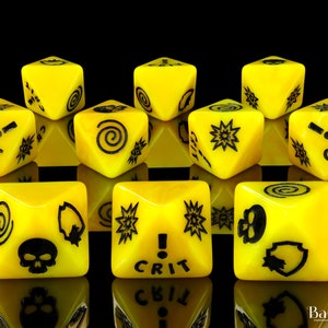Premium Yellow D8 Dice Set