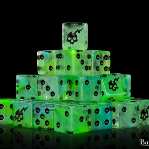 Premium Ethereal Ghost Dice | Resin Wargaming Dice | 16mm or 12mm