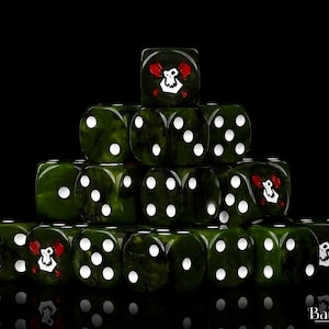 Premium Bloody Orcs Dice | Resin Wargaming Dice | 16mm