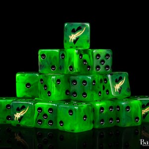 Premium Barbed Heart Dice Set | Resin Wargaming Dice | 16mm