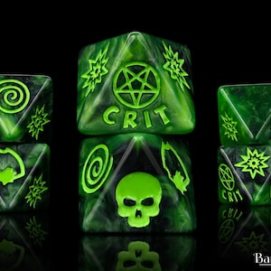 Premium Dark Illuminati D8 Dice Set