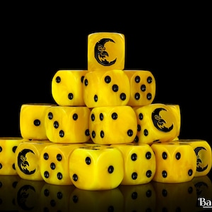 Premium Full Moon Dice | Resin Wargaming Dice | 16mm or 12mm