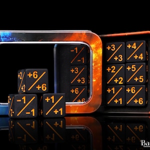 Counter - +1 / -1 - Mattschwarz - 10er Set