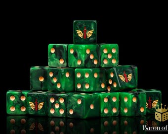 Premium Angels of Death Dice | Resin Wargaming Dice | 16mm or 12mm