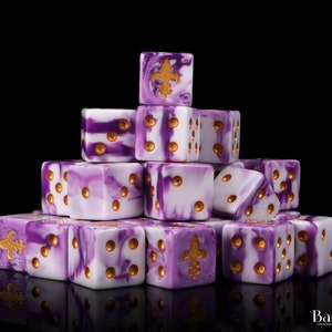 Dados Premium Fleur De Lis - Roxo
