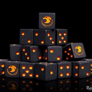 Premium Golden Eagle Dice | Resin Wargaming Dice | 16mm or 12mm