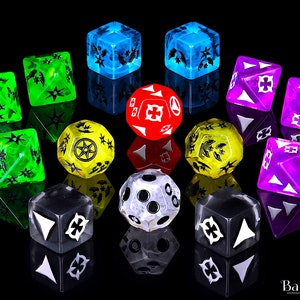 Galactic RPG Premium Dice | Resin Wargaming Dice | Set of 14