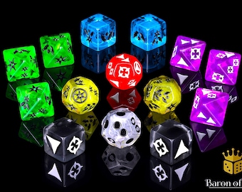 Galaktischer Rollenspielwürfel | Resin Würfel | 14er Set