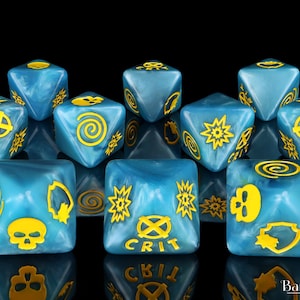 Premium Mutant D8 Würfel | Resin Würfel | 10er Set