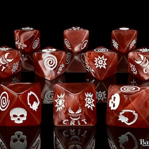 Premium Bloody Symbiote, Dark, D8 Dice Set