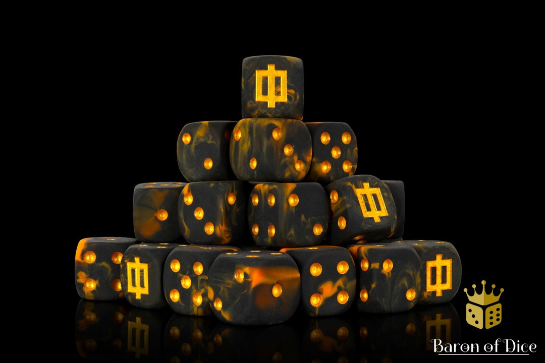 Premium Lava Rune Dice - Etsy