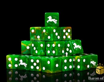 Premium Horse Dice | Resin Wargaming Dice | Set of 10