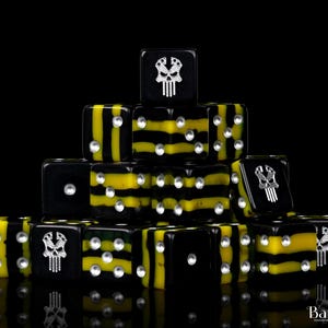Premium Steel Renegades Dice | Resin Wargaming Dice | 16mm
