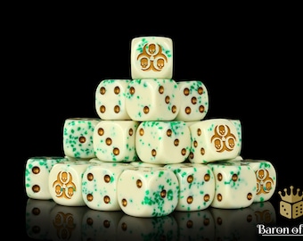Premium Pestilence Dice | Resin Wargaming Dice | 16mm