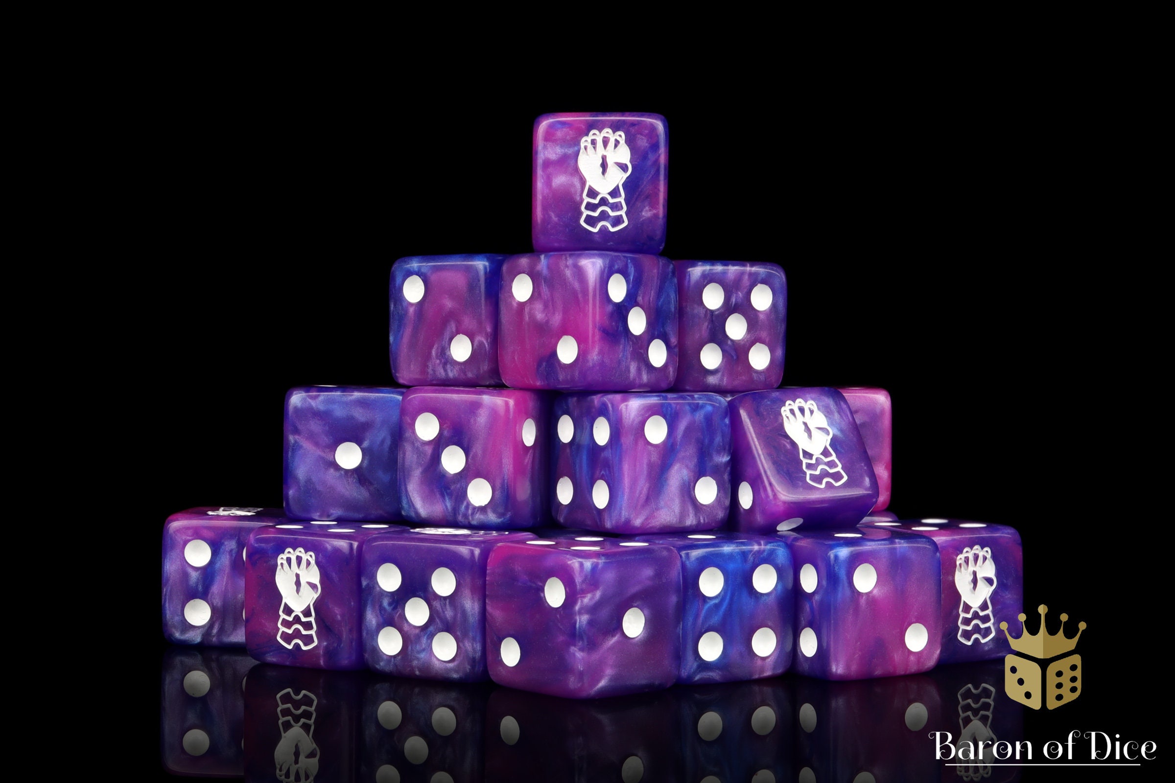 Warhammer Age Of Sigmar: Daughters Of Khaine Dice Set - 20 Blood Red Dice With Faction Icons
