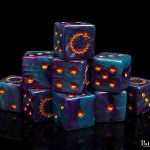 Premium Infinity Dragon Dice | Resin Wargaming Dice | 16mm or 12mm