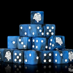 Premium Kloned Corps Helmet Dice | Resin Wargaming Dice | 16mm or 12mm