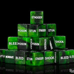 Premium MCP Status Effect Dice | Resin Wargaming Dice | Set of 10 | Variety 1