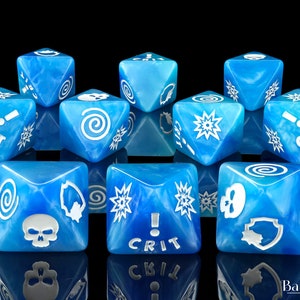 Premium Blue D8 Dice Set