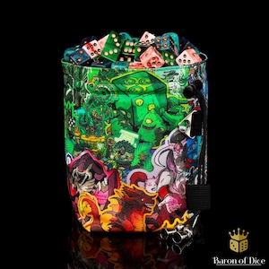 Premium Baron Collage Dice Bag