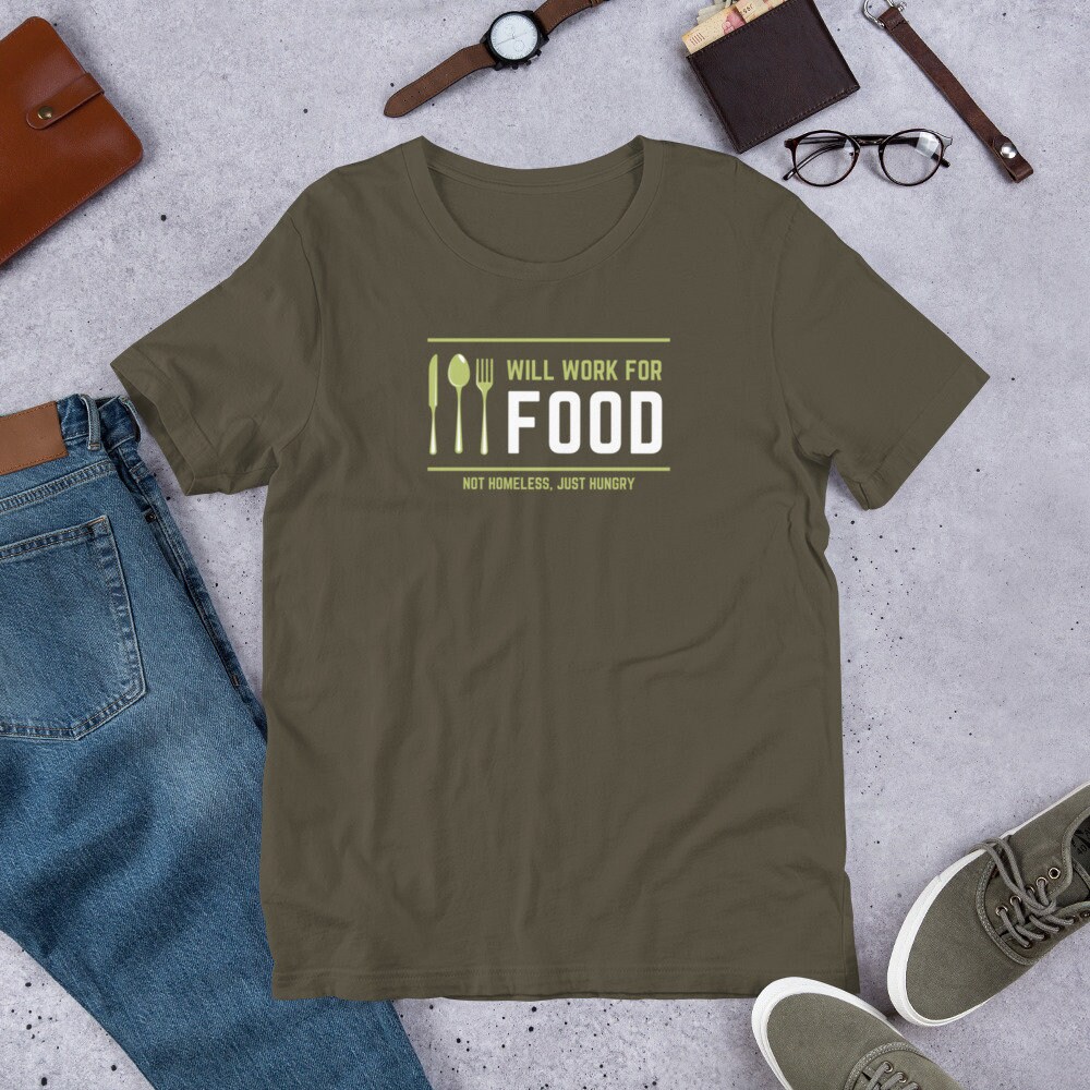Work for Food ShortSleeve Unisex TShirt Funny Tee Etsy