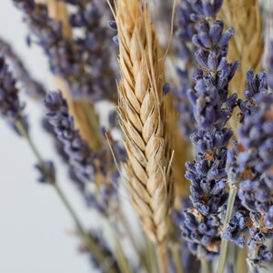 lavender and wheat flower bouquet