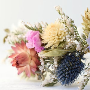 blue wrist corsage