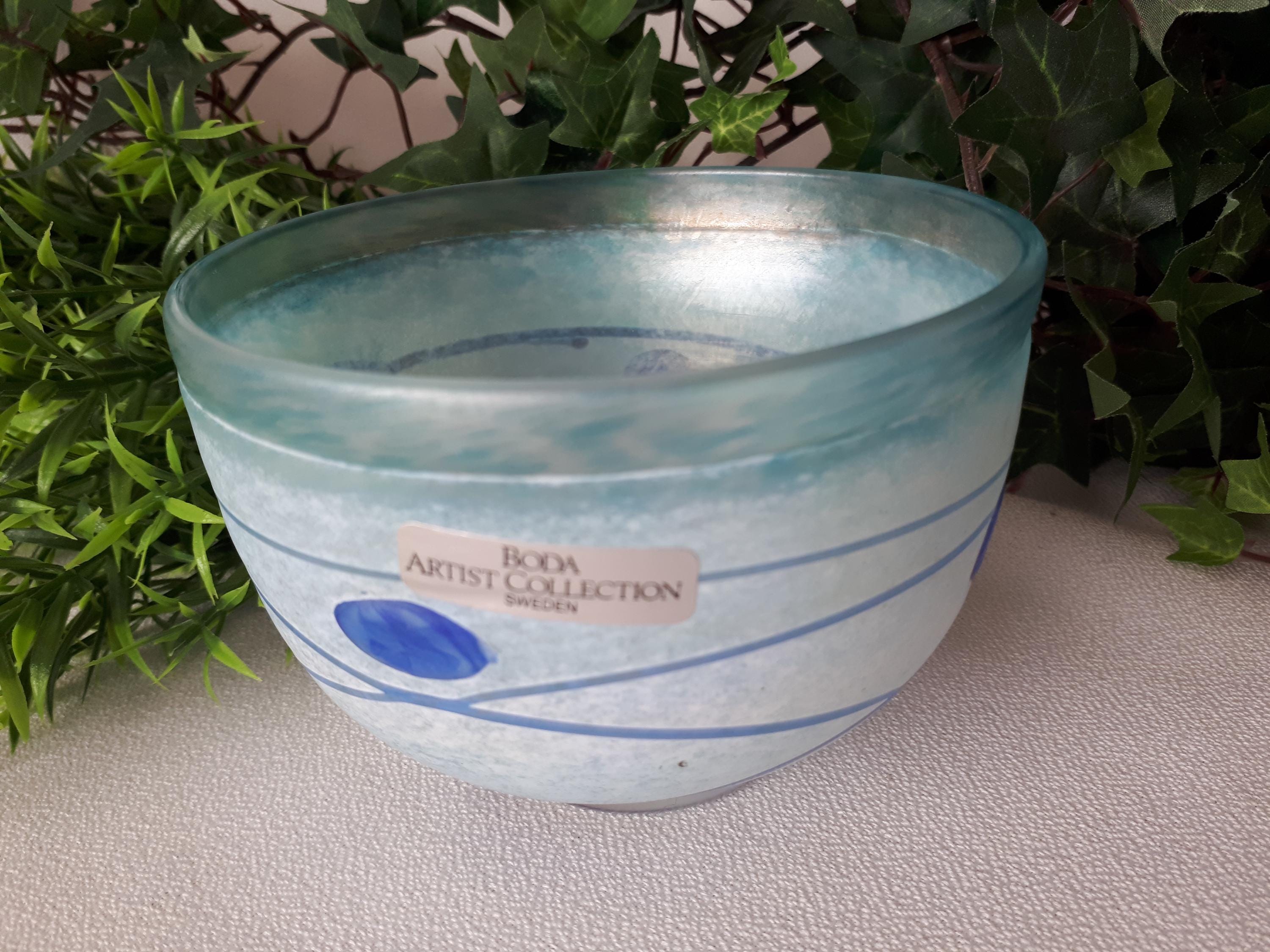 ファッションの Kosta Bowl Glass Series Blue Galaxy Collection Artist Boda 工芸ガラス