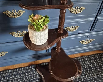 Supporto per piante vintage a 4 livelli in legno