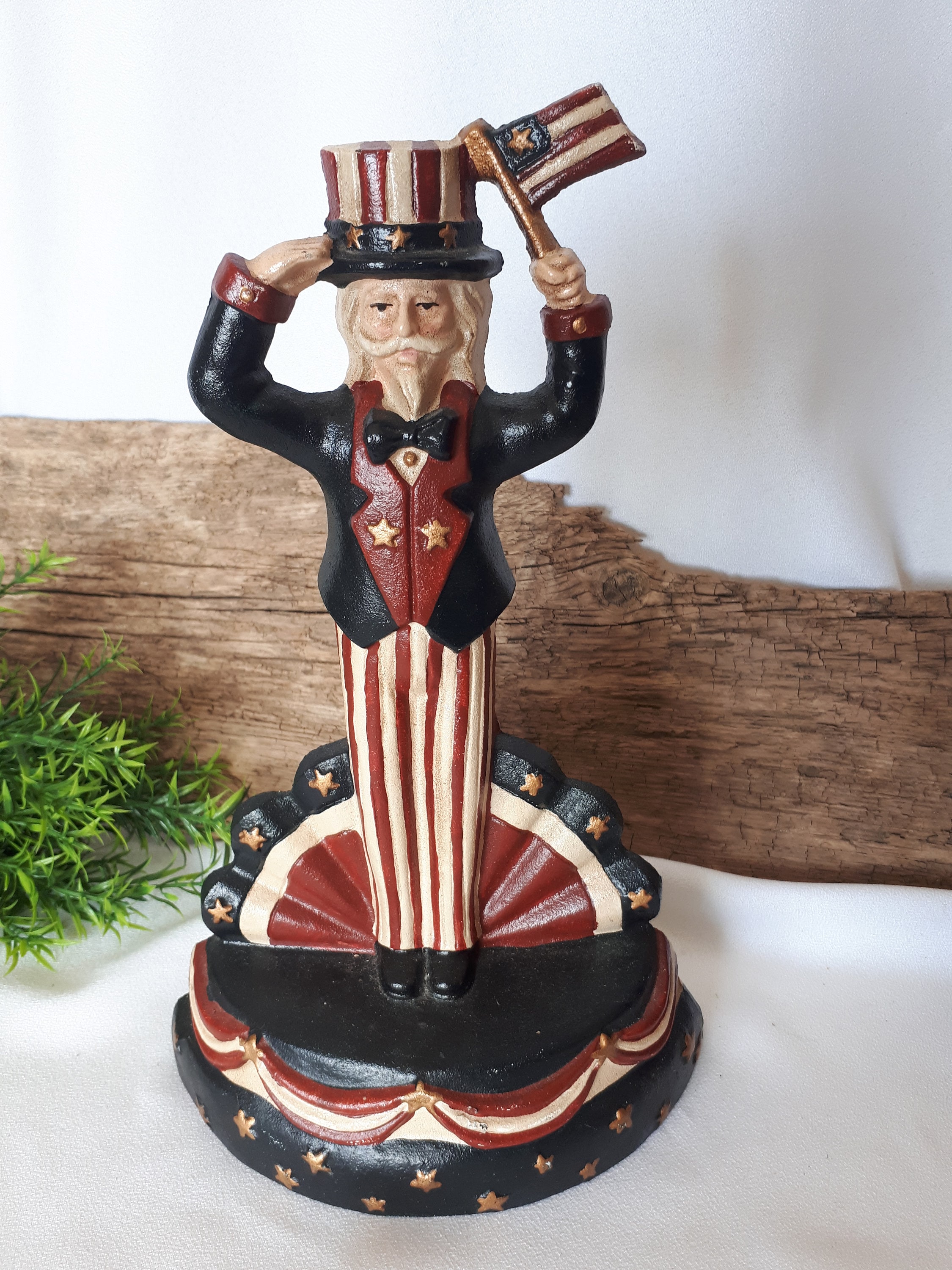 UNCLE SAM オールドデック　一個 Handcrafted by Michelle Early American Hand Sculpted Uncle Sam