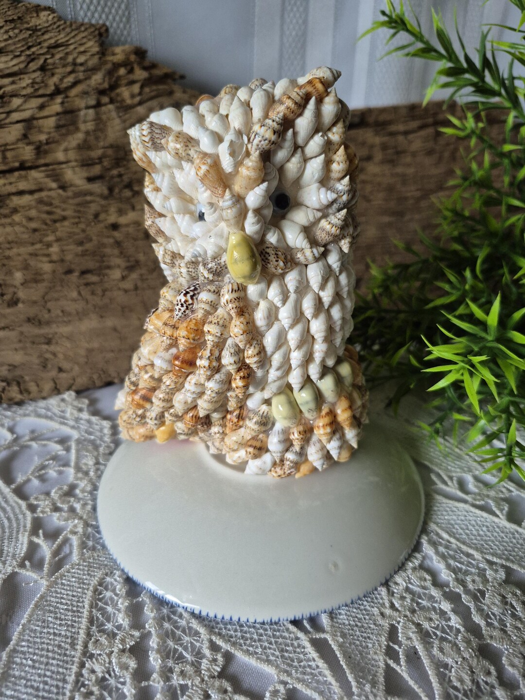 Shell Owl Vintage Shell Owl Art Figure - Etsy