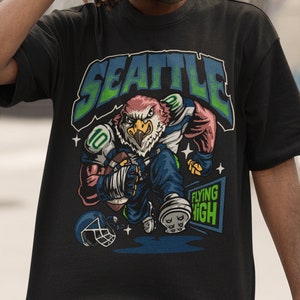 Seattle Football T Shirt | Seattle Graphic Bootleg T Shirt  | Seattle Shirt  | Seattle Sweatshirt, Vintage Seattle Shirt, Unisex Seattle